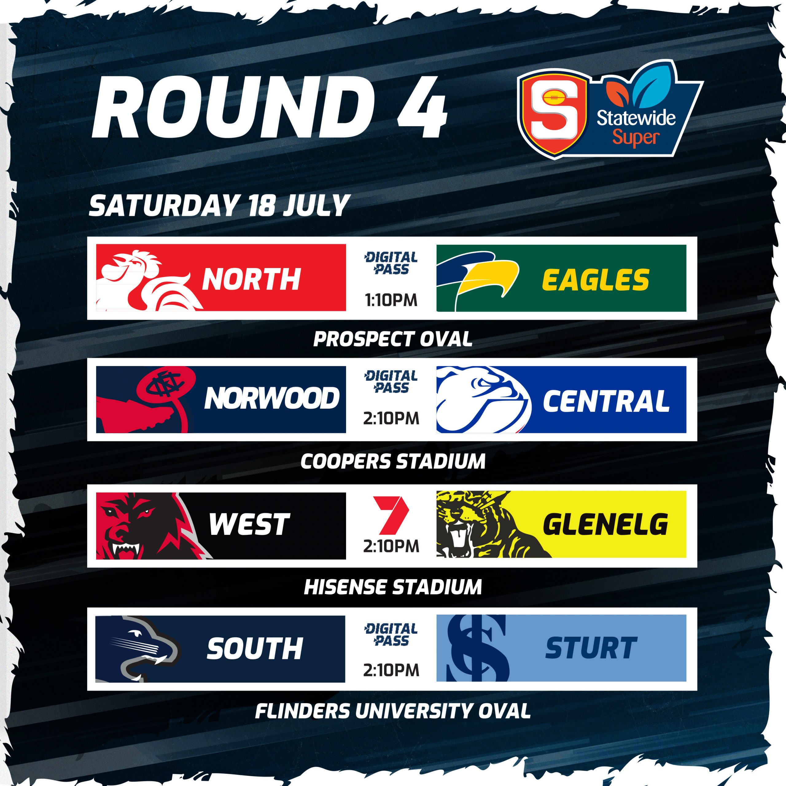 Rounds 3 & 4 League Fixture Glenelg Football Club